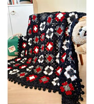 Kadife Bebek Battaniyesi,  El Yapımı Tığ İşi Bebek Battaniyeleri, Küçük TV Battaniyesi,  Örgü Diz Battaniyesi,  Kemzey Handmade Örgüleri (Siyah)