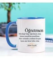 Öğretmen Kelime Anlamı Kupa (Mavi)