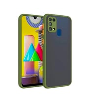 SM Galaxy A21S (SM-A217) Kamera Korumalı Premium Silikon Kılıf (Haki)