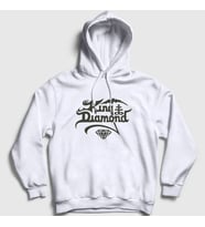 Presmono Unisex Beyaz Logo Rock King Diamond Kapüşonlu Sweatshirt 485500tt (Beyaz)