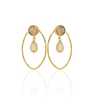 Kadir Jewellery 22 Ayar Altın Kaplama Vintage Küpe -El İşçiliği Ve Hipoalerjenik Küpe (Turuncu)