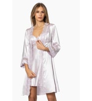 Pierre Cardin 6 Parça Saten Çeyiz Seti (Lila)
