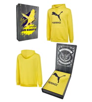 Fenerbahçe Orijinal Puma Kapüşonlu Sarı Sweat Hediyelik Ahşap Kutulu (Lacivert-Sarı)