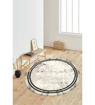 Dijital Baskılı Kaymaz Taban Yıkanabilir Yuvarlak Salon Halısı Koridor Halısı Paspas NDY-HT-1260 (Bej)