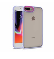 Apple iPhone 7 Plus Kılıf Case, Kamera Lens Korumalı Elektroplatin Kaplama Sert PC Koruyucu Colourful Platinum Serisi (Lila)