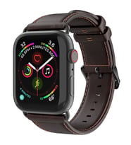 Dux Ducis Apple Watch 38/40/41MM için Business Deri Kayış Kordon (Koyu Kahverengi )