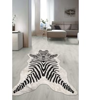 Dijital Baskılı Kaymaz Taban Yıkanabilir Lazer Kesim Salon Halısı Yolluk NLZR-HY-859 (Siyah)