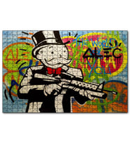 Cakapuzzle Monopoly Savaşları  Puzzle Yapboz MDF (Ahşap) (500 Parça)