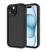 iPhone 14 Kılıf Kamera Korumalı Ananas Silikon Kapak (Siyah)