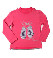 Toontoy Kız Çocuk Sweatshirt Eldiven Nakışlı (Fuşya)