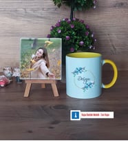İsme Özel Doğum Günü Hediyesi Fotoğraflı Dekoratif Taş, Kupa Bardak Beyaz Hediye (Model 7)