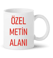 Kişiye Özel Yazı Yazılabilir Baskılı Kupa Bardak (Pembe)