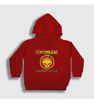 Presmono Unisex Çocuk Beyaz Conspiracy The Offspring Kapüşonlu Sweatshirt 177177tt (Kırmızı)