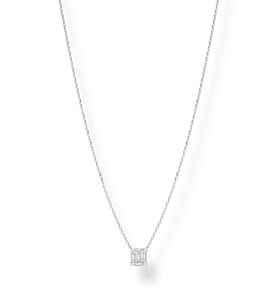 Cristal Kolye 1 mikron 18 Ayar Altın Kaplama (925 Ayar Gümüş Üzerine), Zirkonyum (Rodyum)