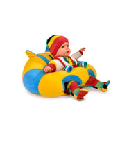 TOKKO Bebek Bebe Yatmaz Oturma Destek Minderi - Bebek Koltuğu - Büyük Bebek Oturağı Bebeyatmaz (Sarı-Mavı)