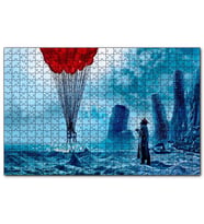 Cakapuzzle Kıyamet Sonrası Romantik Kırmızı Balonlar  Puzzle Yapboz MDF (Ahşap) (500 Parça)