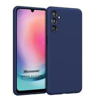 Microsonic Matte Silicone Samsung Galaxy M14 Kılıf Siyah (Lacivert)