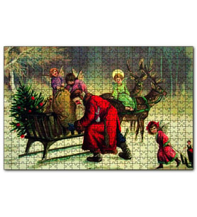 Cakapuzzle Tüm Noel Eğlencesi Sizin Olsun Noel Baba  Puzzle Yapboz MDF (Ahşap) (1000 Parça)