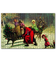 Cakapuzzle Tüm Noel Eğlencesi Sizin Olsun Noel Baba  Puzzle Yapboz MDF (Ahşap) (1000 Parça)