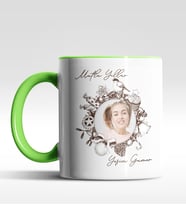 Kişiye Özel Yeni Yıl Fotoğraf Tasarımlı Siyah Kupa (Yeşil)