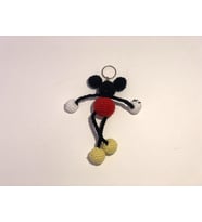 Mini ve Mickey El örgüsü Çanta Süsü Anahtarlıklar (Siyah)