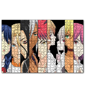 Cakapuzzle Anime Karakterler Şerit Kompozisyon  Puzzle Yapboz MDF (Ahşap) (1000 Parça)