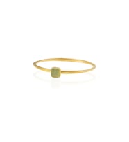 Kadir Jewellery Zirkon Taşlı Ayarlanabilir 22 Ayar Altın Kaplama Bilezik (Zeytin Yeşili)