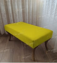 Ayak Ucu Kapı Önü Antre Düz Bench Puf Orta Sehpa Gold Ayak (90*45) (Sarı)