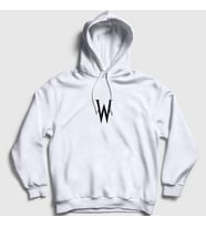Presmono Unisex Beyaz W Logo Wednesday Addams Family Addams Ailesi Kapüşonlu Sweatshirt 366473tt (Beyaz)