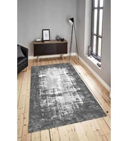 Dijital Baskılı Yıkanabilir Kaymaz Modern Renkli Salon Halısı Mutfak Halısı Yolluk ND-HY-918 (Gri)