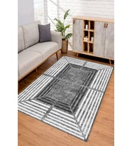 Dijital Kaymaz Taban Yıkanabilir Renkli Salon Halısı Mutfak Halısı Yolluk ND-SM-14 (Antrasit)