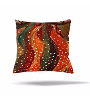 Geometrik Kilim Etnik Desen Afrika Gizli Fermuarlı Yastık Kılıfı Kırlent Kılıfı Koltuk Yastık Kılıfı (Haki-Turuncu)