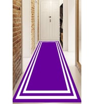 Dijital Baskılı Kaymaz Taban Yıkanabilir Modern Yolluk Ve Koridor Halısı NDU-HT-527 (Mor)