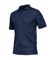 Ghassy Co. Erkek Taktik Polo Yaka Gömlek Hızlı Kuruma Nem Emici Performans Pique Jersey Golf T-shirt (Lacivert)