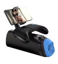 Carmine Telefon Standı Ve Kontrol Kollu Lüks Mastürbatör (Siyah)