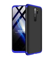 Xiaomi Redmi Note 8 Pro Kılıf Zore Ays Full Koruma Kılıf (Siyah-Mavi)