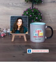 Doğum Günü Hediyesi Fotoğraflı Dekoratif Taş, Kupa Bardak Beyaz Hediye (Model 9)