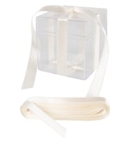 Saten Kurdele 1 CM 10 mt (Krem)