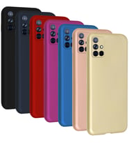 Samsung Galaxy A51 Kamera Lens Korumalı Kılıf Mat Slim Silikon  (Bordo)