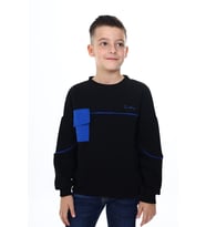 Toontoy Erkek Çocuk Baskılı Sweatshirt (Siyah)