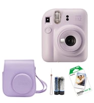 Fujifilm İnstax Mini 12 Fotoğraf Makinesi+Askı+pil +10'lu film+Çanta (Lila)