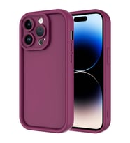 iPhone 14 Pro Kılıf Kamera Korumalı Ananas Silikon Kapak (Mürdüm)
