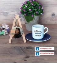 Matematik Mühendisi Türk Kahvesi Fincanı Ahşap Altlıklı ve Fotoğraflı Ahşap Anahtarlık Hediye (Model 4)
