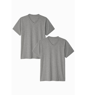 Kadın V Yaka Tshirt SPR24TSK40-2 (Grimelanj)