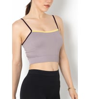 Miorre Seamless Dikişsiz Crop Tişört-111 (Taş)