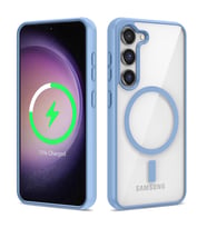 Galaxy S22 Kılıf Magsafe Wireless Şarj Özellikli Silikon Zore Ege Kılıf (Mavi)