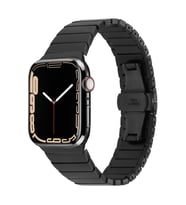 Apple Watch 7 41mm Kordon KRD-79 Metal Kordon (Siyah)