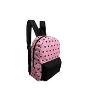 Su Geçirmez Siyah Benekli Desenli Mini Sırt Çantası (Siyah-Pembe)