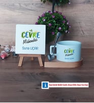 Çevre Mühendisi Dekoratif Taş, Kupa Bardak Kırmızı Hediye (Model 7)
