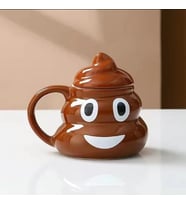 450ml Karikatür Gülümse Poop Kupa Çay Kahve Kupası Komik Mizah Hediye 3D Kupalar Handgrip Drinkware (10)